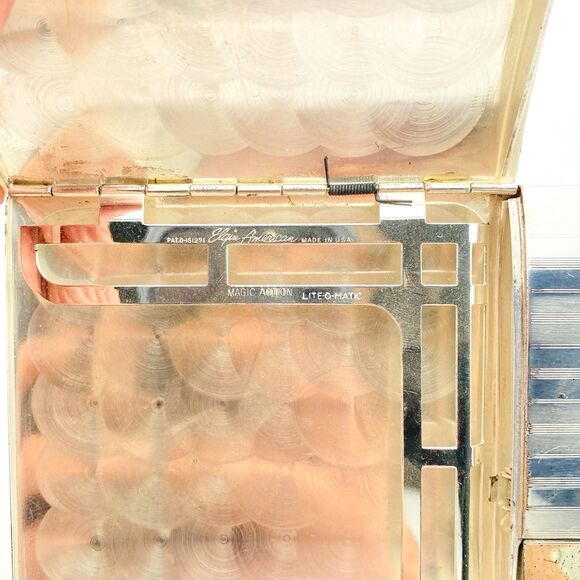 Elgin America Lite-o-matic Magic Action Cigarette Case In Original Box c1948 MCM - Picture 6 of 8